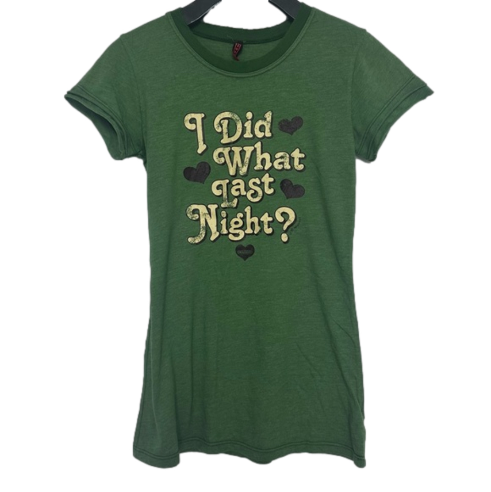 Green graphic T-shirt